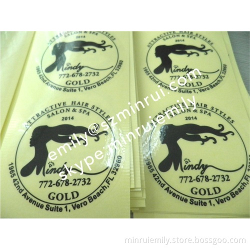 Water Proof Round Transparent Labels With Costomized Logo,clear Stickers With Black Printing,glossy Circle Clear Labels 